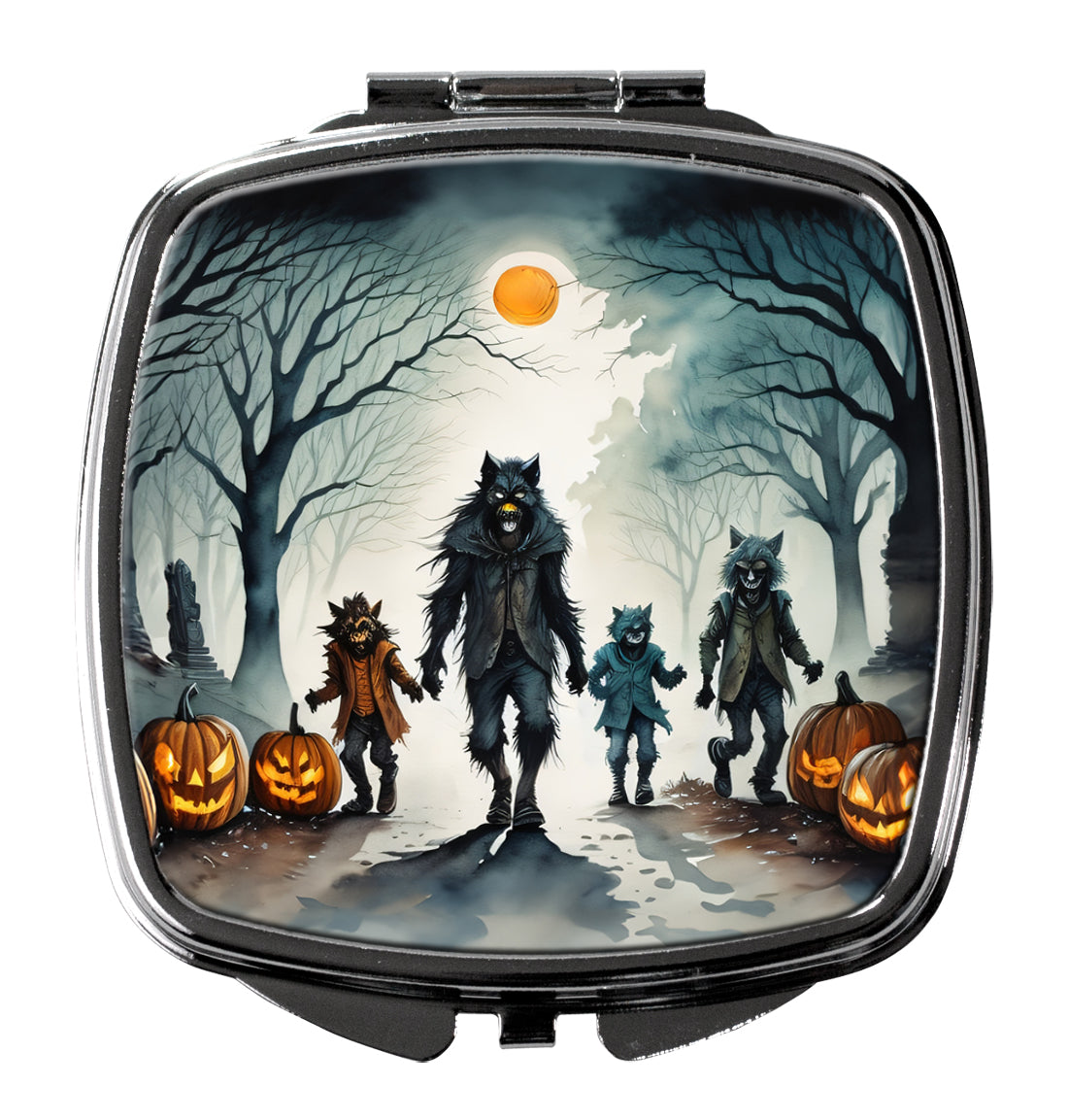 3 x 2.75 in. Werewolves Spooky Halloween Compact Mirror