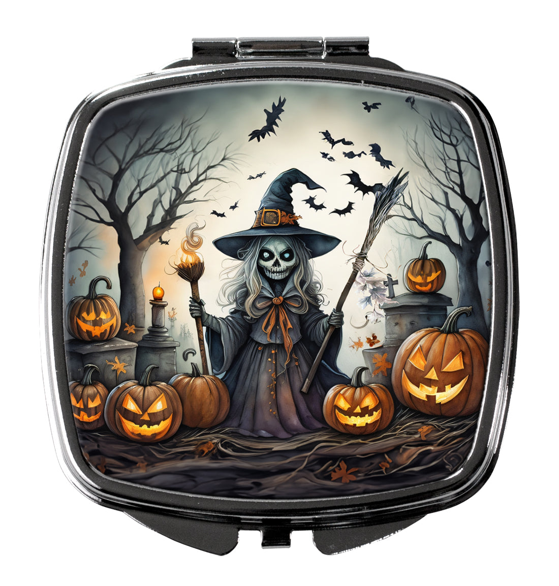 DAC2283SCM 3 x 2.75 in. Witch Spooky Halloween Compact Mirror