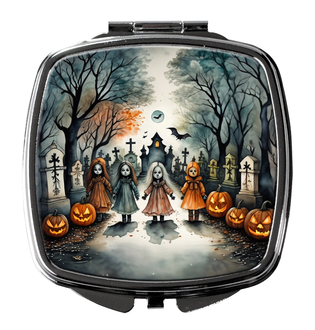 3 x 2.75 in. Creepy Dolls Spooky Halloween Compact Mirror