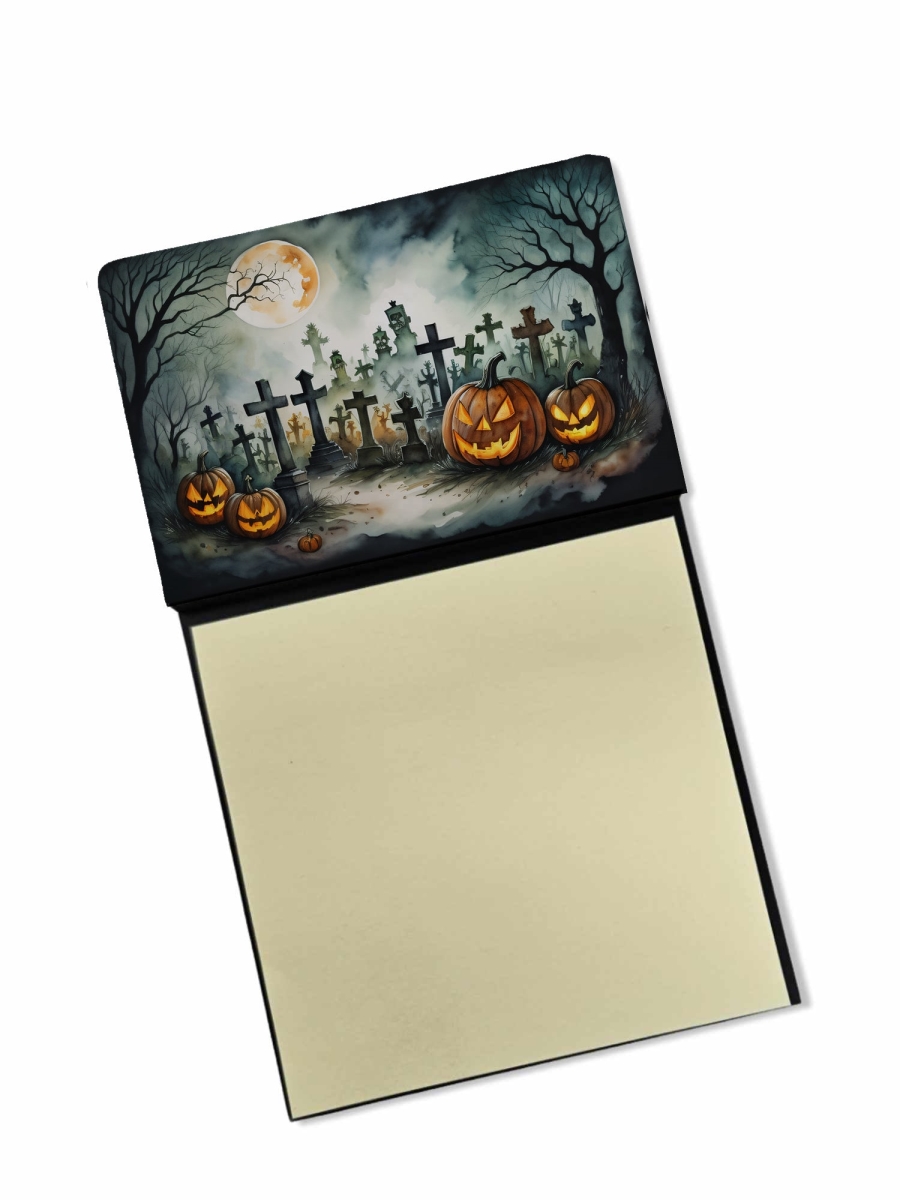DAC2216SN 5.25 x 3.25 in. Graveyard Spooky Halloween Sticky Note Holder
