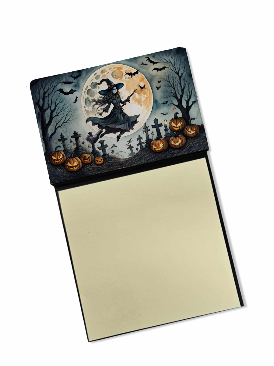 DAC2219SN 5.25 x 3.25 in. Flying Witch Spooky Halloween Sticky Note Holder