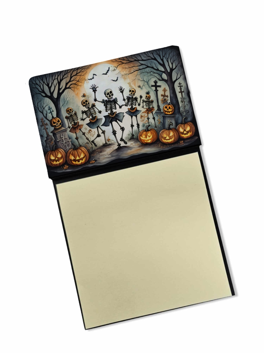DAC2235SN 5.25 x 3.25 in. Dancing Skeletons Spooky Halloween Sticky Note Holder