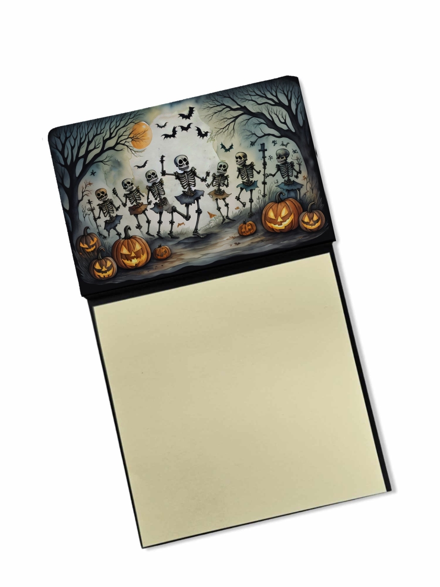 DAC2236SN 5.25 x 3.25 in. Dancing Skeletons Spooky Halloween Sticky Note Holder