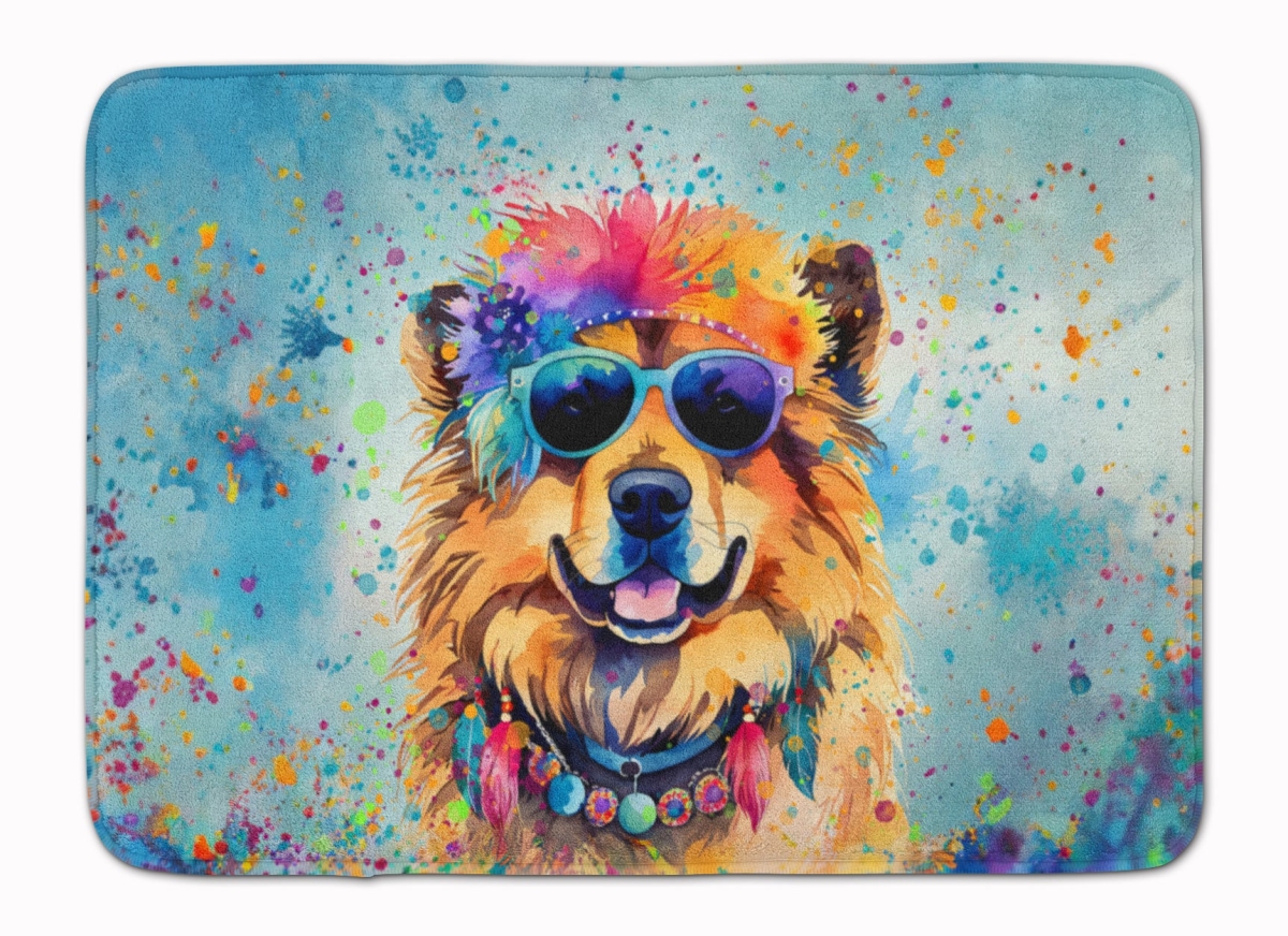 19 x 27 in. Chow Chow Hippie Dawg Memory Foam Kitchen Mat
