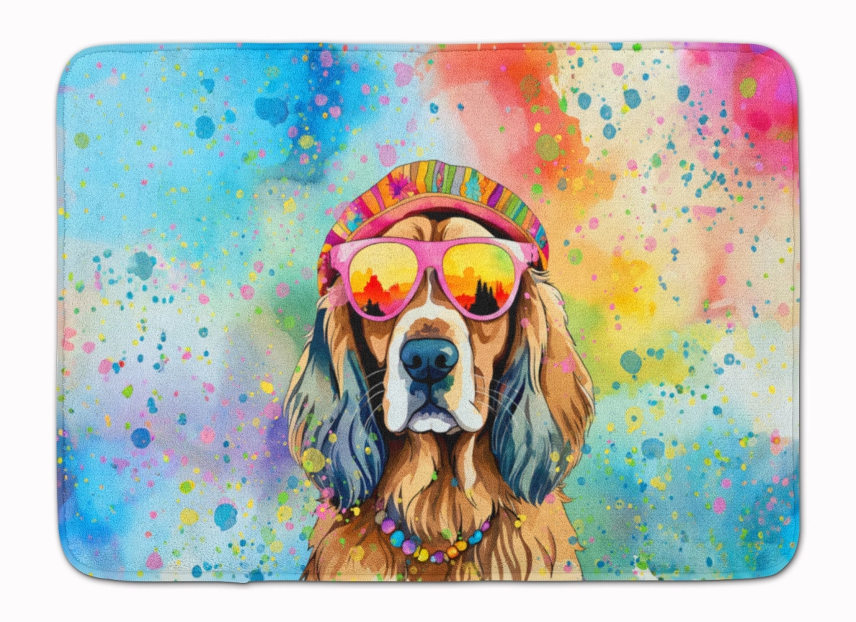 19 x 27 in. Cocker Spaniel Hippie Dawg Memory Foam Kitchen Mat