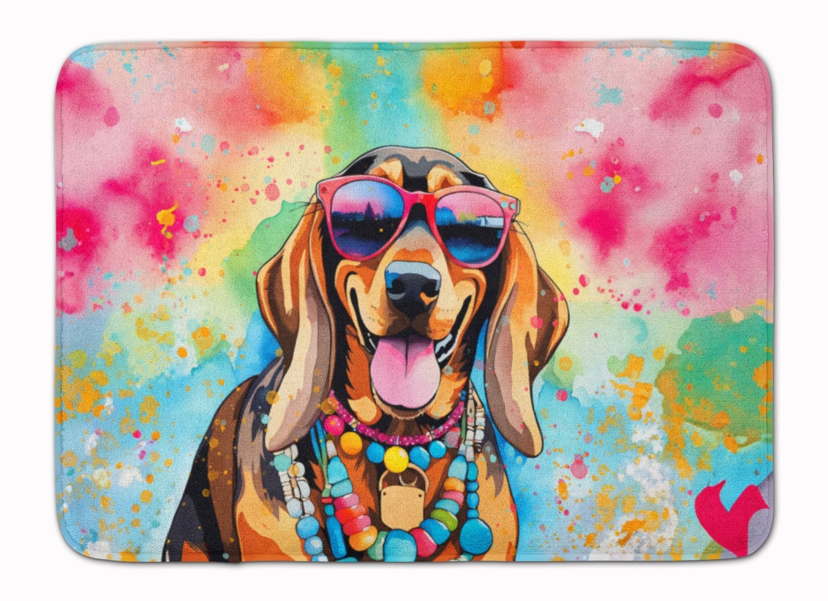 19 x 27 in. Doberman Pinscher Hippie Dawg Memory Foam Kitchen Mat