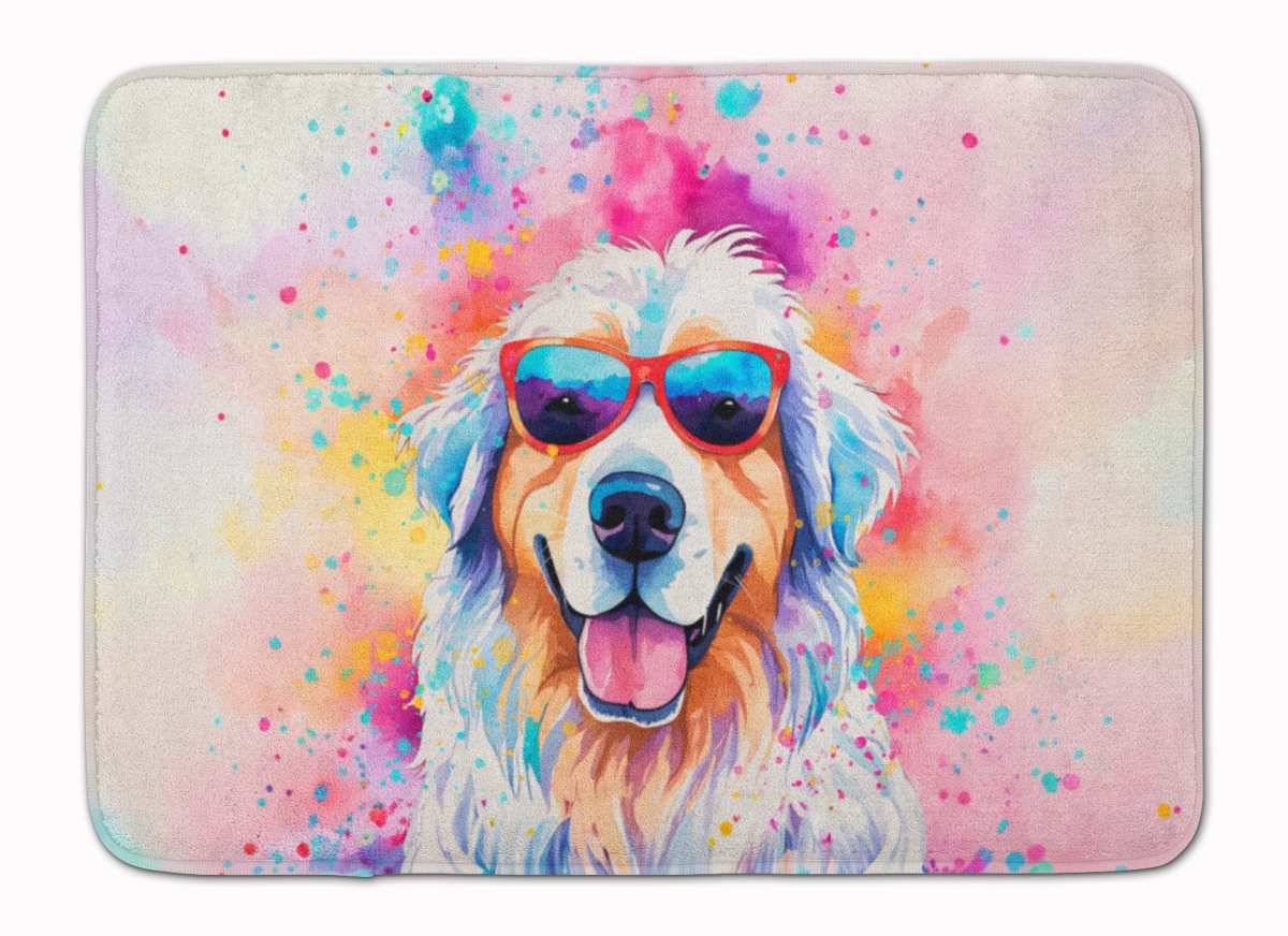 19 x 27 in. Great Pyrenees Hippie Dawg Memory Foam Kitchen Mat