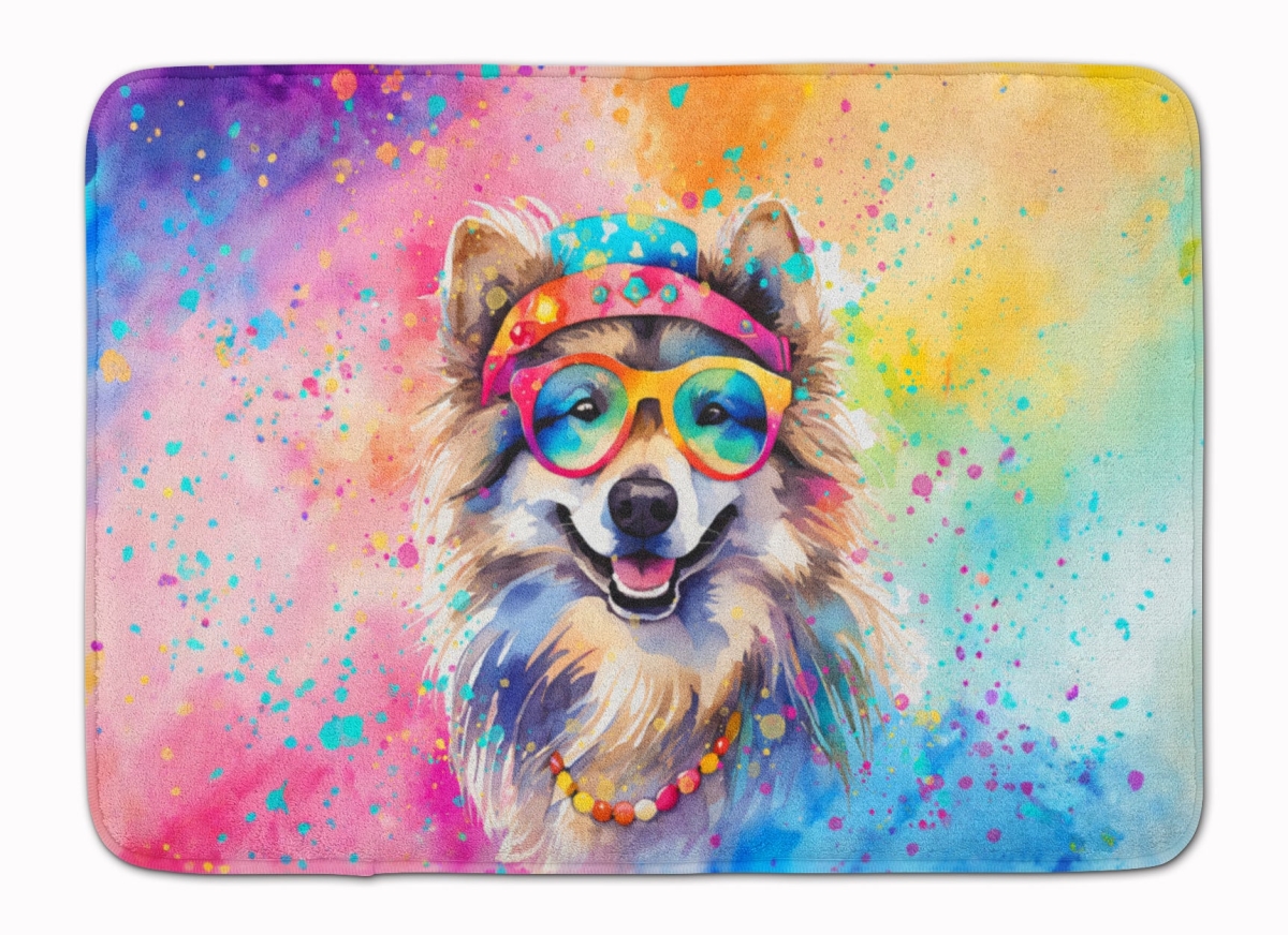 19 x 27 in. Keeshond Hippie Dawg Memory Foam Kitchen Mat