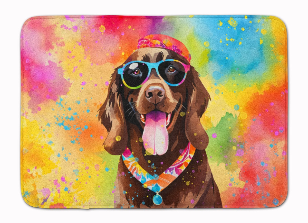 19 x 27 in. Chocolate Labrador Hippie Dawg Memory Foam Kitchen Mat