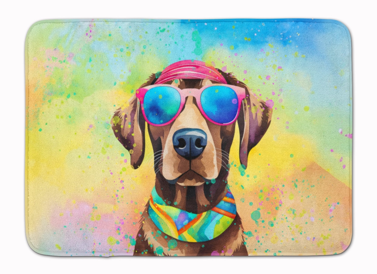 19 x 27 in. Chocolate Labrador Hippie Dawg Memory Foam Kitchen Mat
