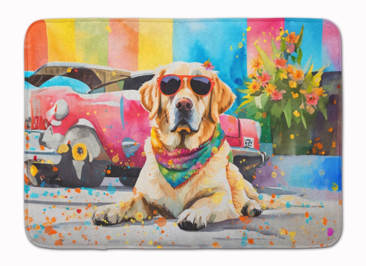 DAC2530RUG 19 x 27 in. Yellow Labrador Hippie Dawg Memory Foam Kitchen Mat