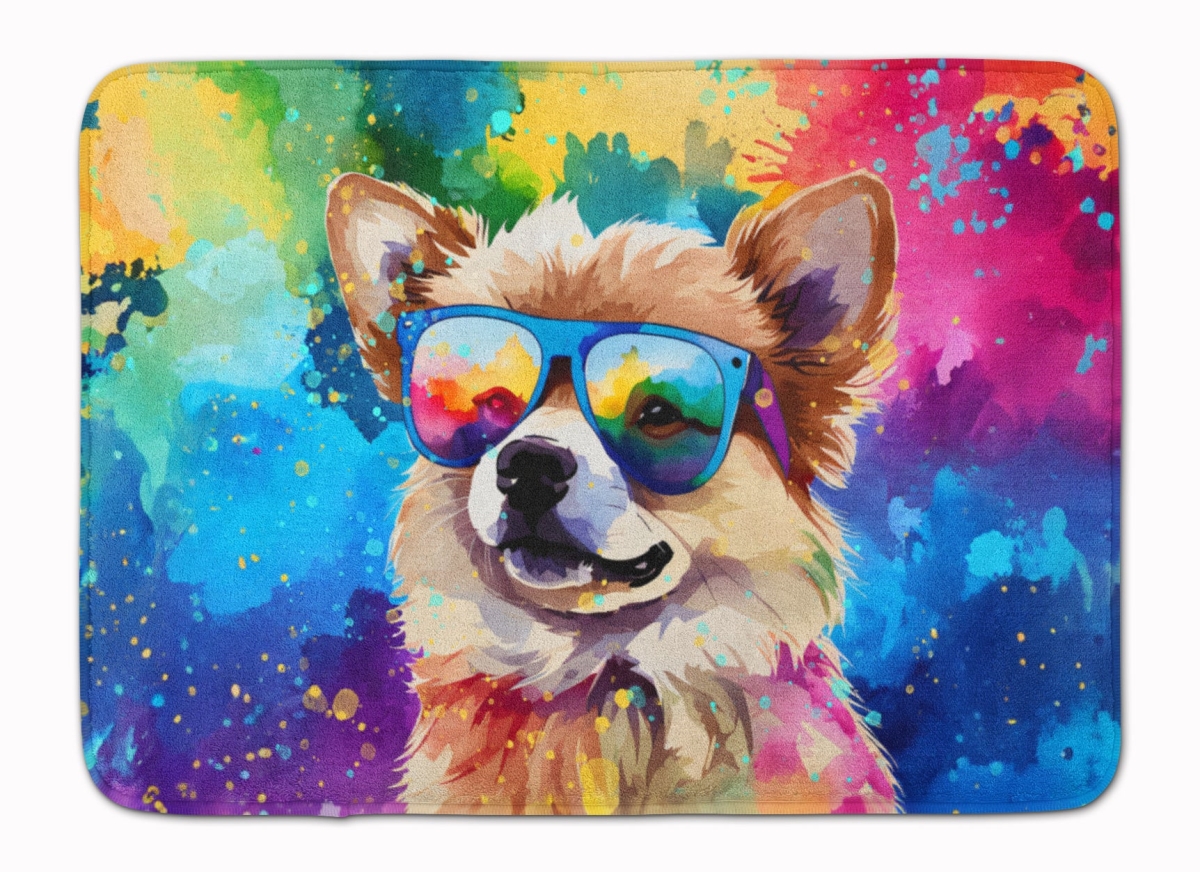 19 x 27 in. Pomeranian Hippie Dawg Memory Foam Kitchen Mat