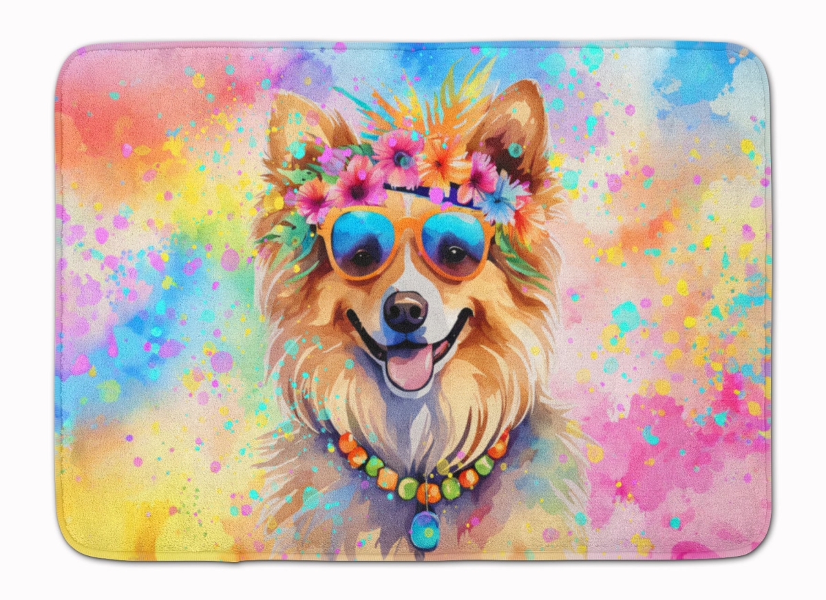 19 x 27 in. Pomeranian Hippie Dawg Memory Foam Kitchen Mat