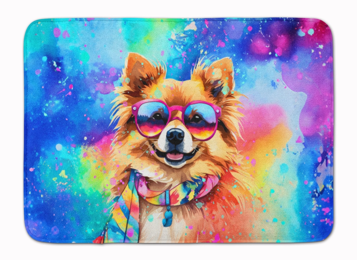 19 x 27 in. Pomeranian Hippie Dawg Memory Foam Kitchen Mat