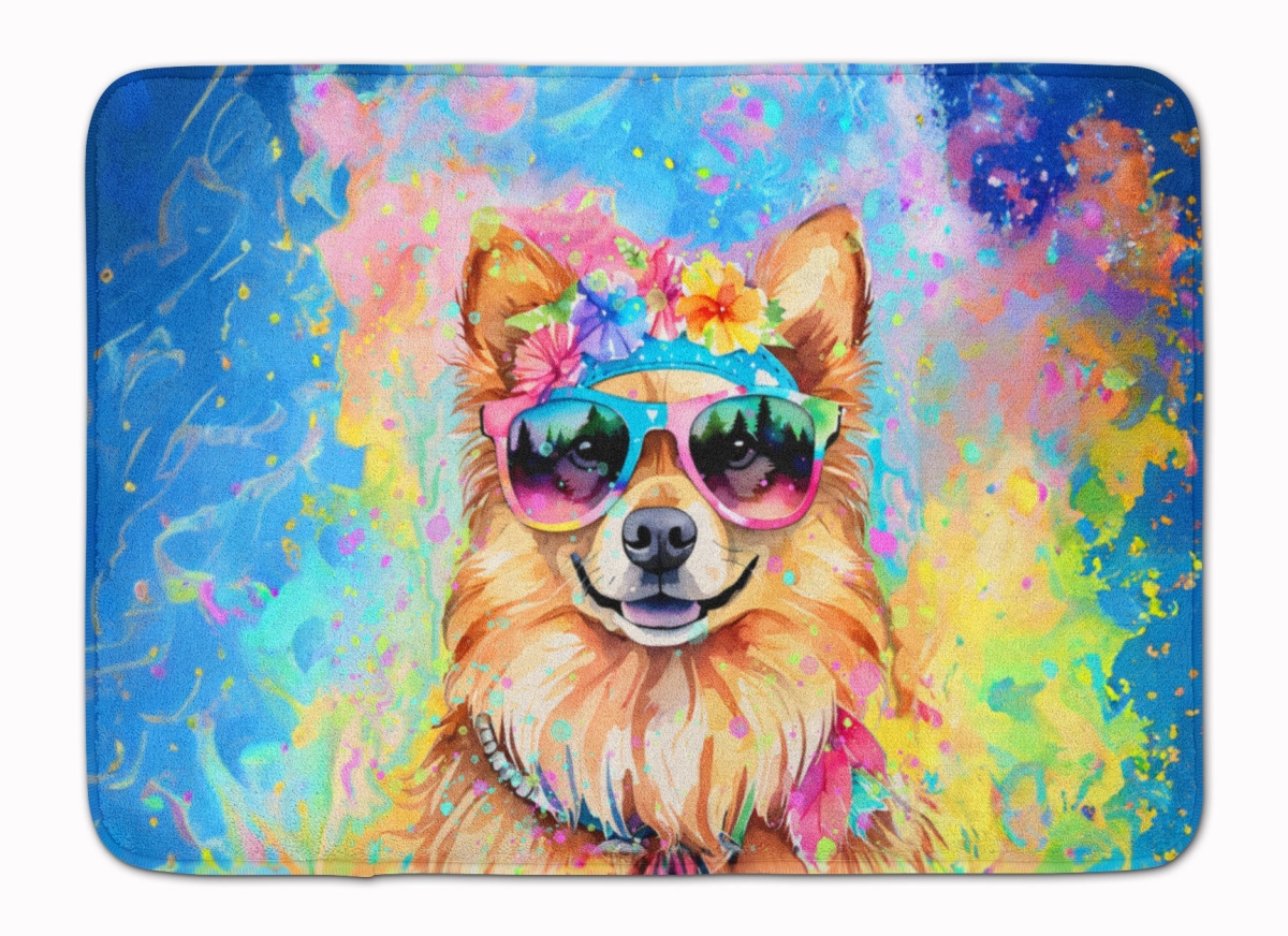 19 x 27 in. Pomeranian Hippie Dawg Memory Foam Kitchen Mat