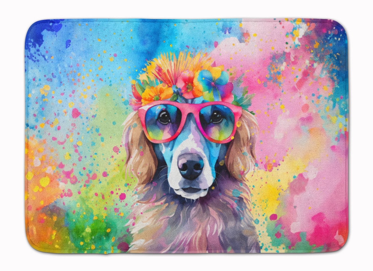 19 x 27 in. Poodle Hippie Dawg Memory Foam Kitchen Mat