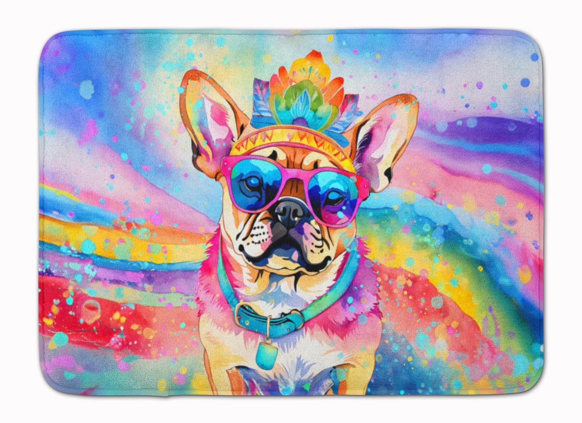 19 x 27 in. Pug Hippie Dawg Memory Foam Kitchen Mat