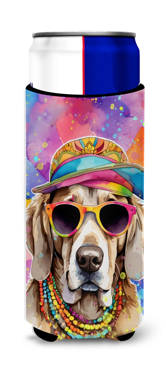12 oz Weimaraner Hippie Dawg Hugger for Ultra Slim Cans