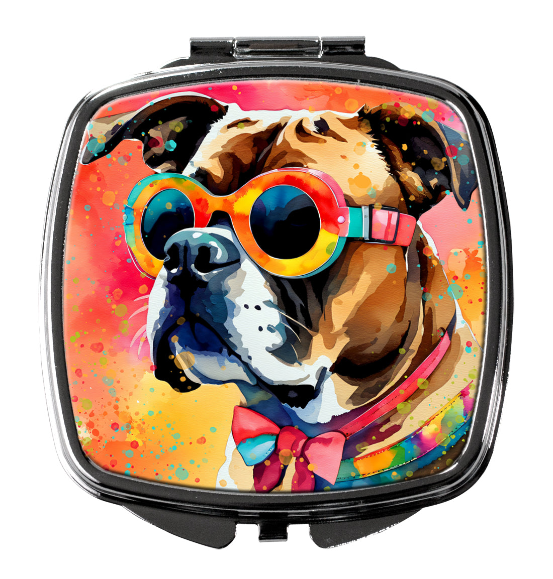 3 x 2.75 in. Boxer Hippie Dawg Compact Mirror