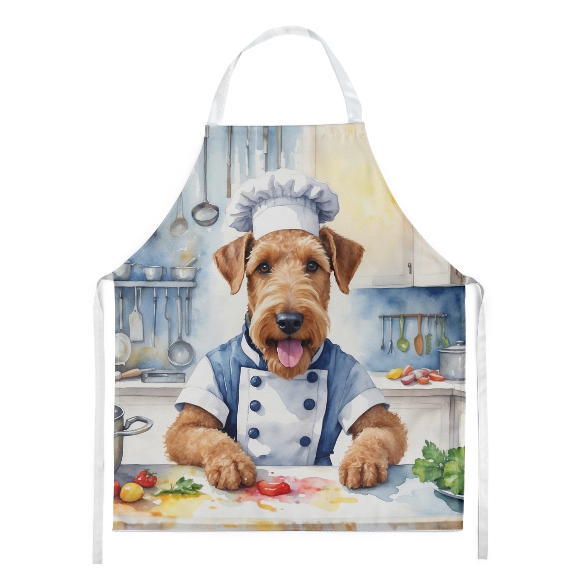 Picture of Carolines Treasures DAC6181APRON 30 x 27 in. Airedale Terrier The Chef Apron