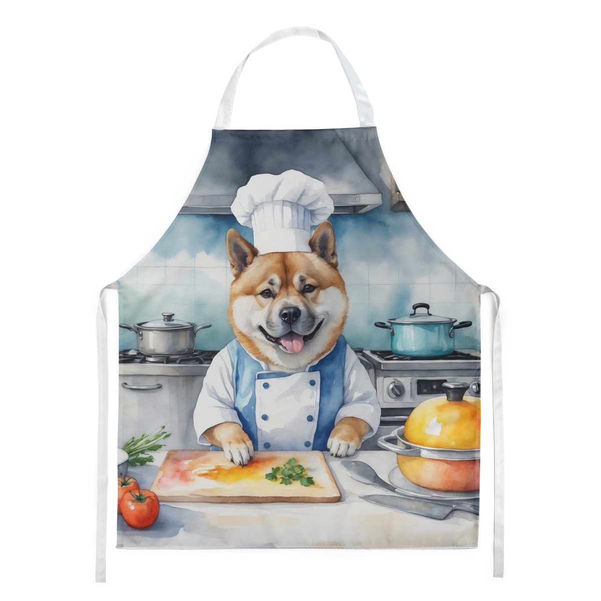 Picture of Carolines Treasures DAC6182APRON 30 x 27 in. Akita The Chef Apron