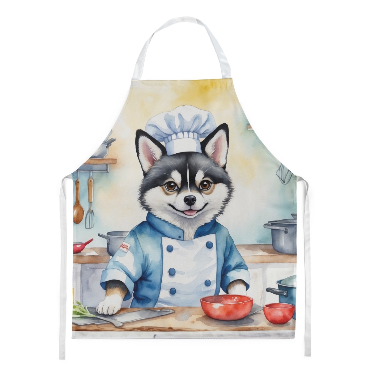 Picture of Carolines Treasures DAC6183APRON 30 x 27 in. Alaskan Klee Kai The Chef Apron