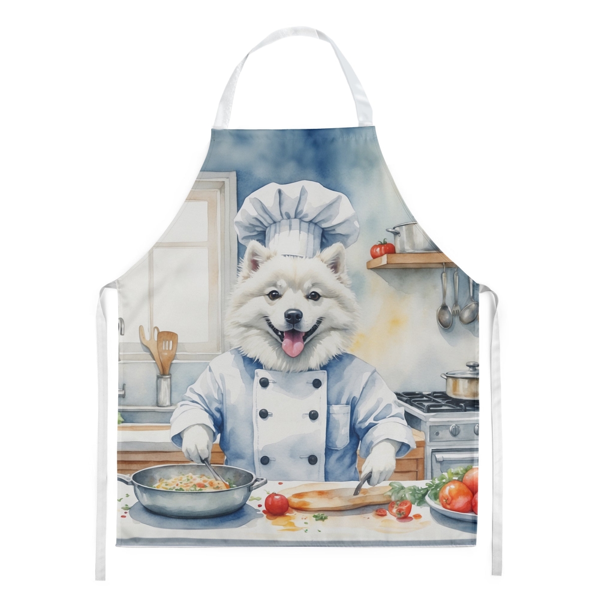 Picture of Carolines Treasures DAC6187APRON 30 x 27 in. American Eskimo The Chef Apron