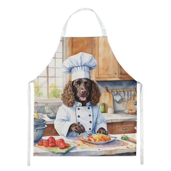 Picture of Carolines Treasures DAC6190APRON 30 x 27 in. American Water Spaniel The Chef Apron