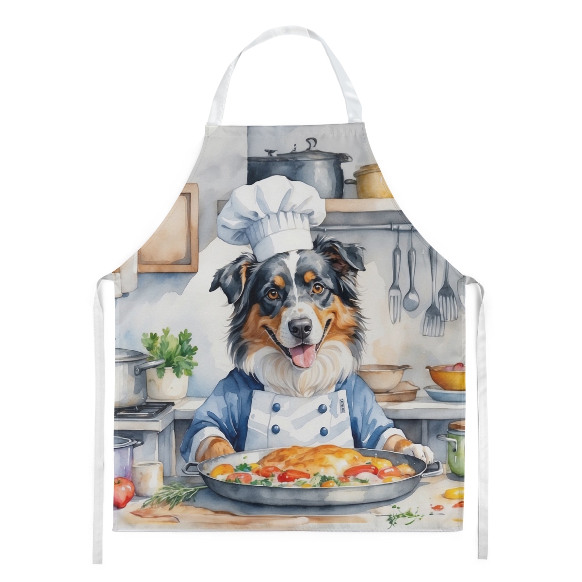 Picture of Carolines Treasures DAC6193APRON 30 x 27 in. Australian Shepherd The Chef Apron