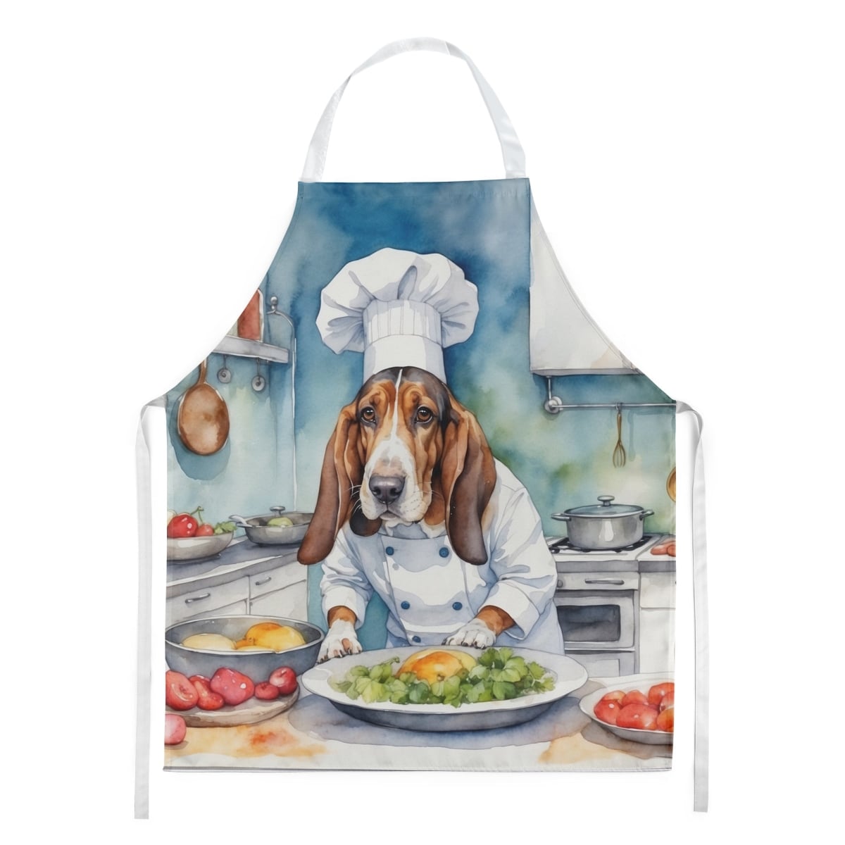 Picture of Carolines Treasures DAC6196APRON 30 x 27 in. Basset Hound The Chef Apron