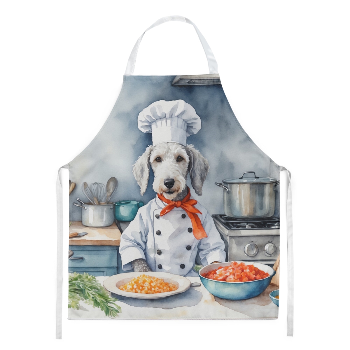 Picture of Carolines Treasures DAC6199APRON 30 x 27 in. Bedlington Terrier The Chef Apron