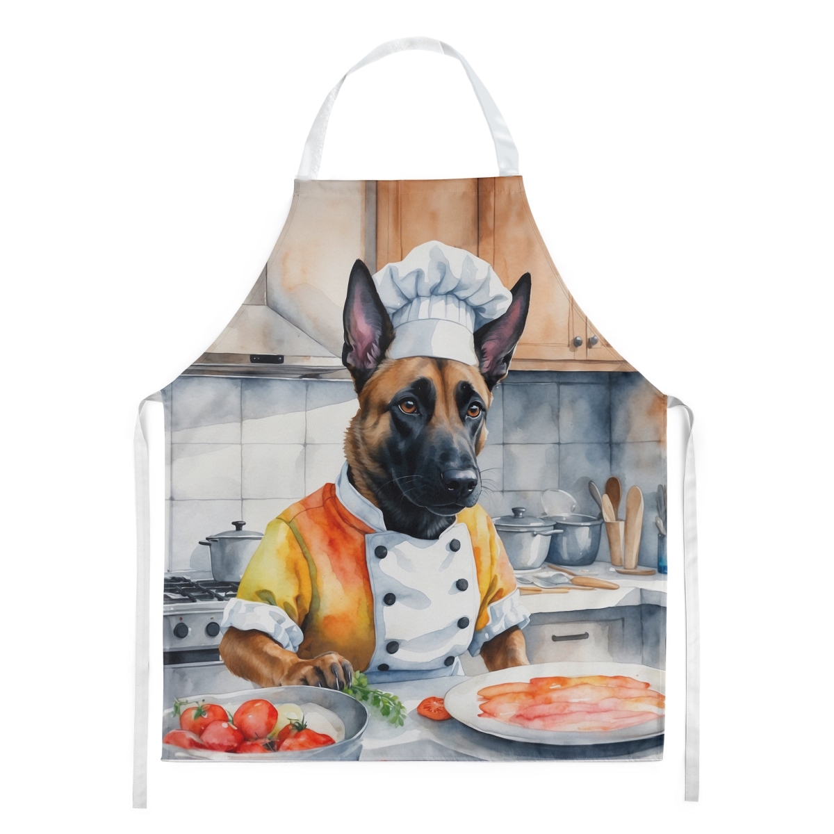 Picture of Carolines Treasures DAC6200APRON 30 x 27 in. Belgian Malinois The Chef Apron