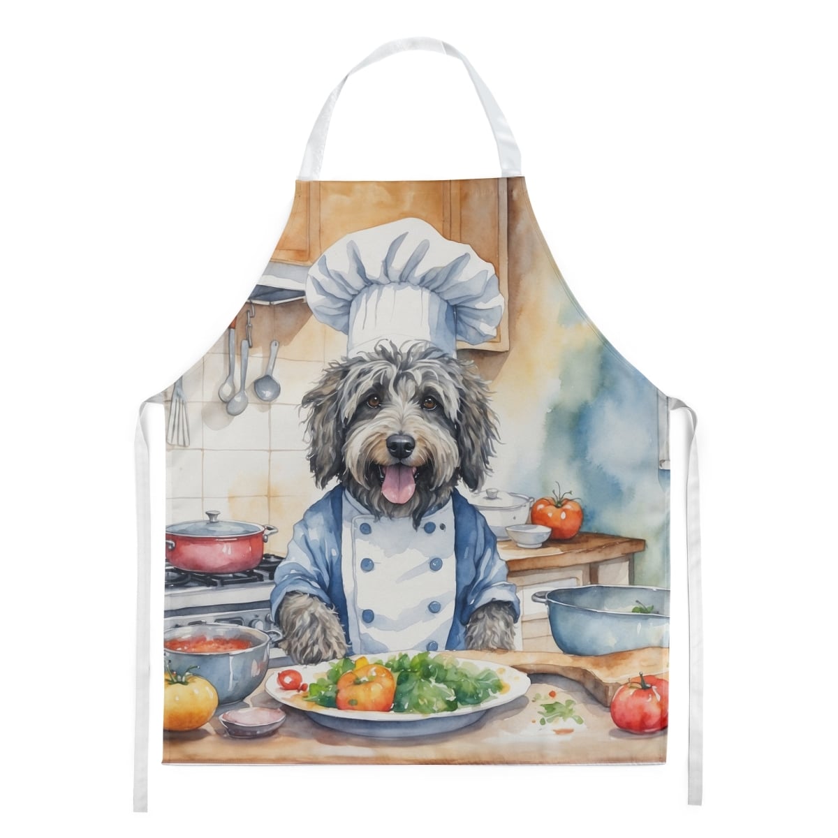 Picture of Carolines Treasures DAC6203APRON 30 x 27 in. Bergamasco Sheepdog The Chef Apron