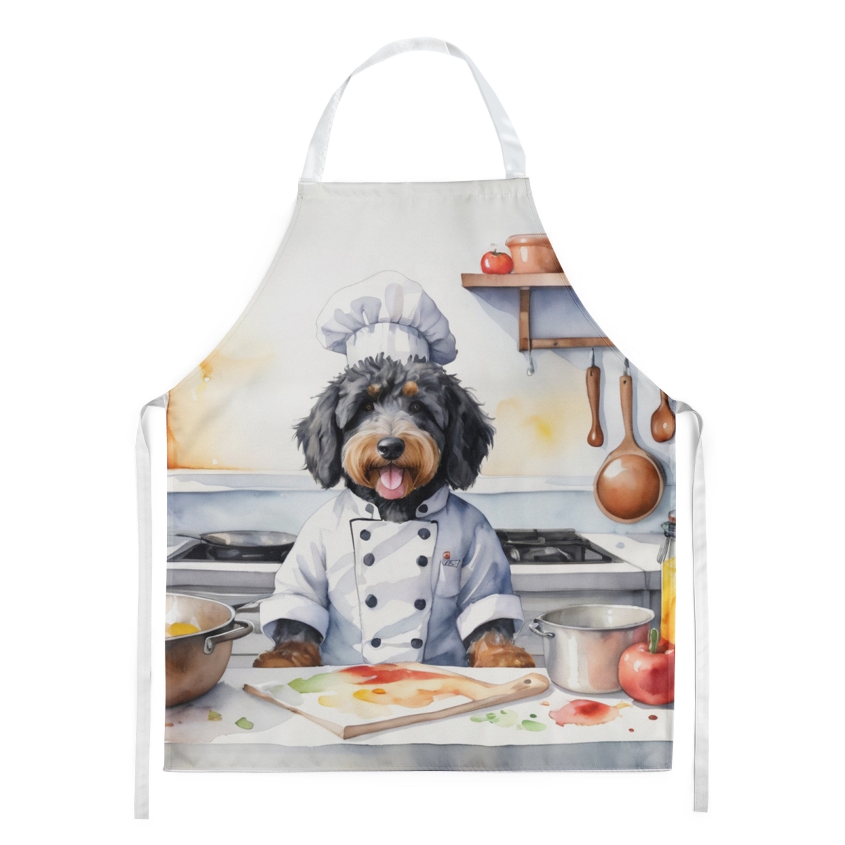 Picture of Carolines Treasures DAC6205APRON 30 x 27 in. Bernedoodle The Chef Apron