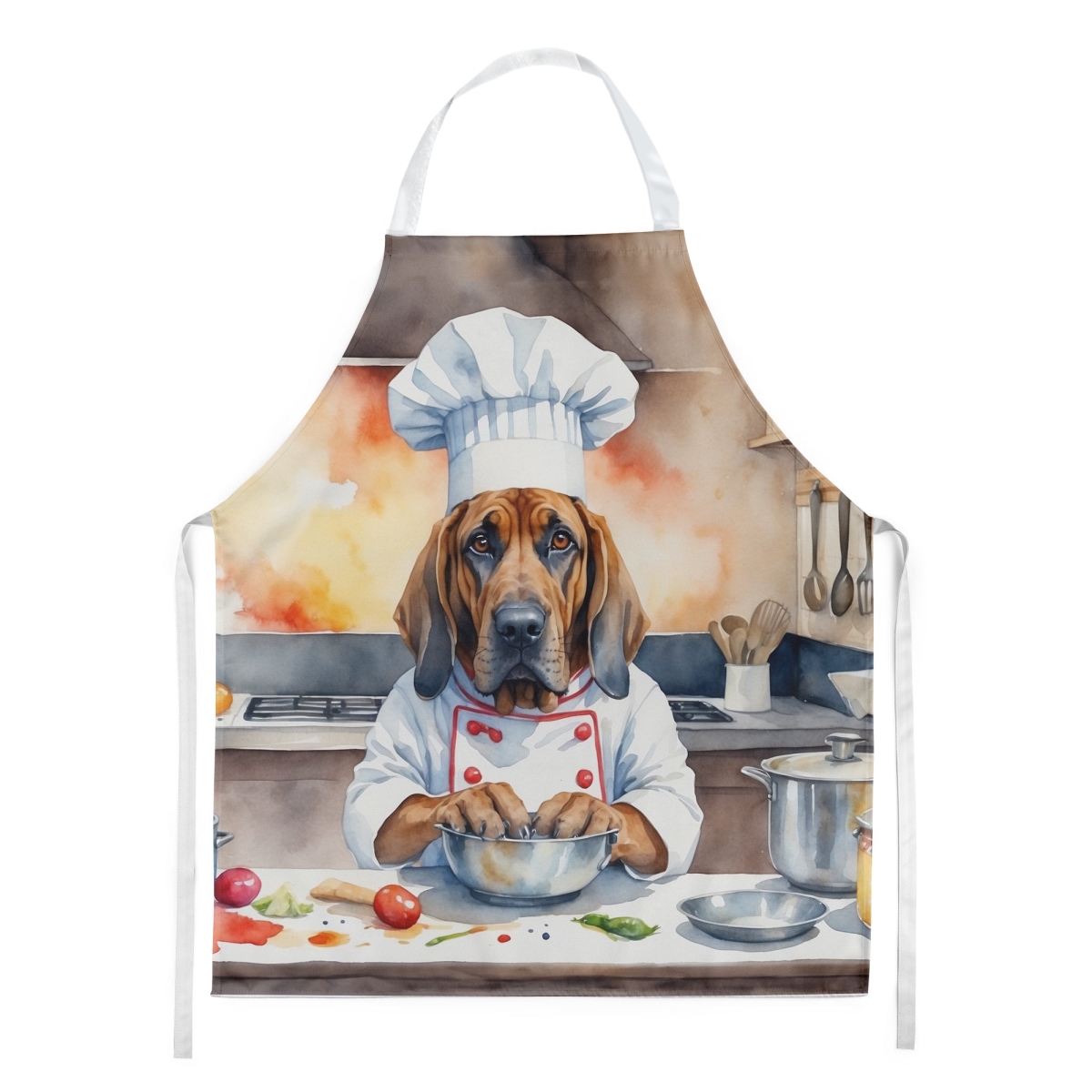 Picture of Carolines Treasures DAC6210APRON 30 x 27 in. Bloodhound The Chef Apron