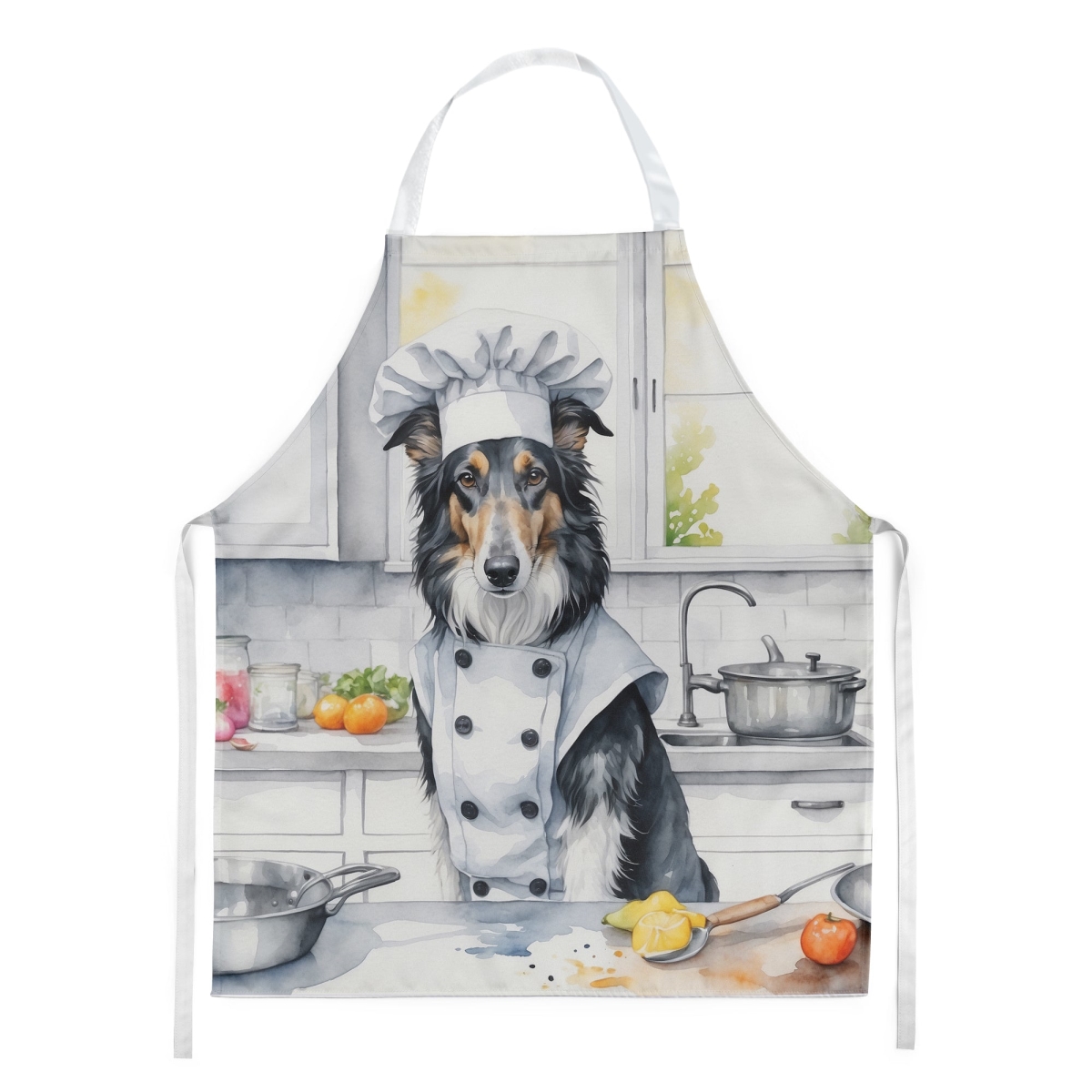 Picture of Carolines Treasures DAC6214APRON 30 x 27 in. Borzoi The Chef Apron