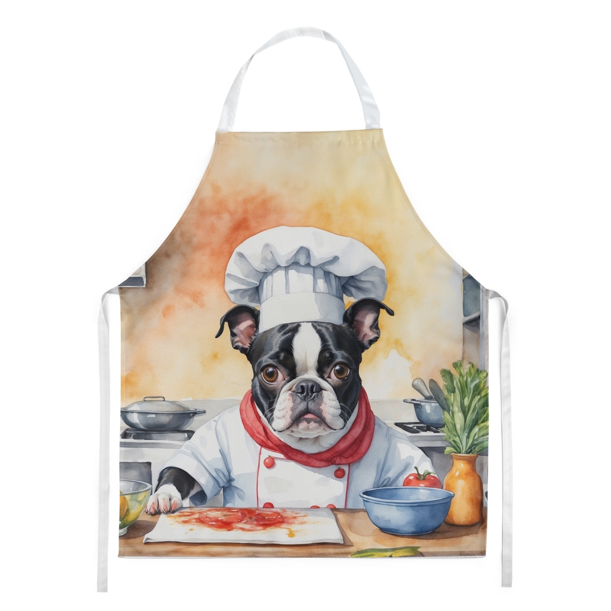 Picture of Carolines Treasures DAC6215APRON 30 x 27 in. Boston Terrier The Chef Apron