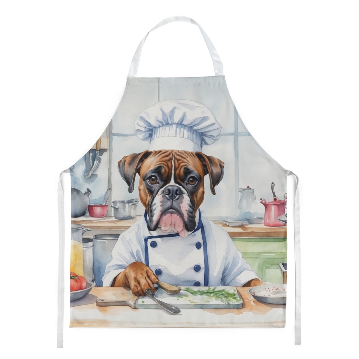 Picture of Carolines Treasures DAC6219APRON 30 x 27 in. Boxer The Chef Apron