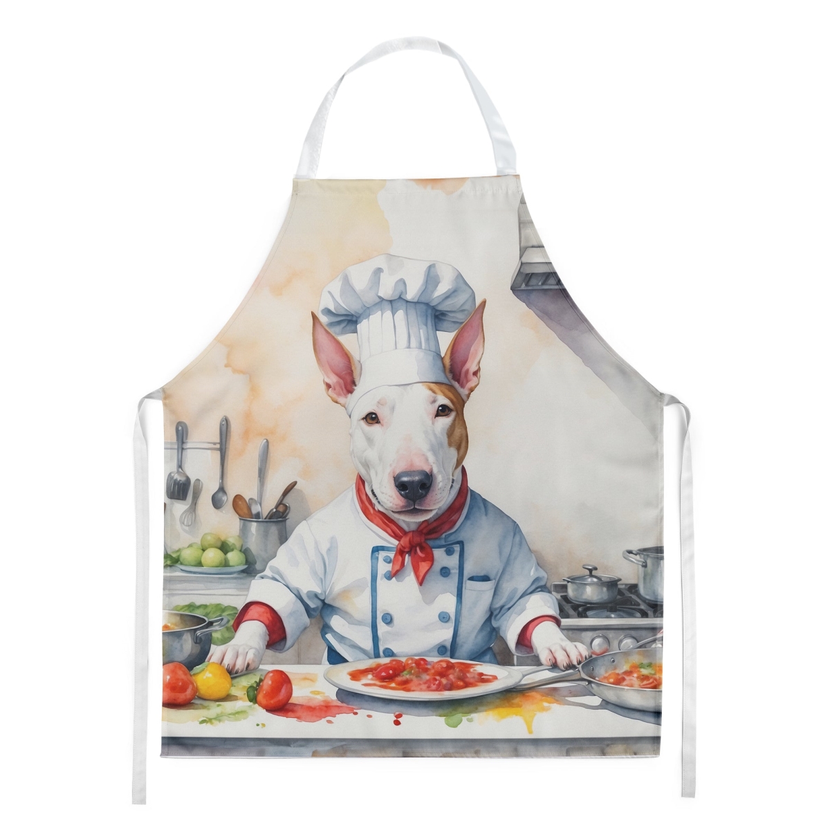Picture of Carolines Treasures DAC6223APRON 30 x 27 in. Bull Terrier The Chef Apron