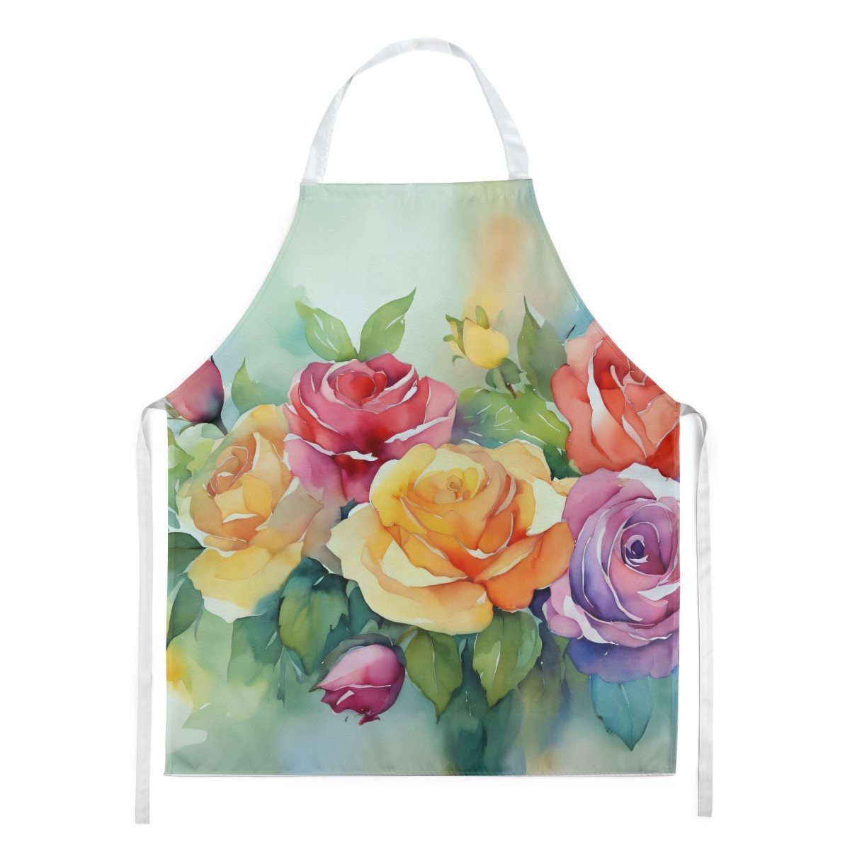 Picture of Carolines Treasures DAC1609APRON 30 x 27 in. Roses in Watercolor Apron