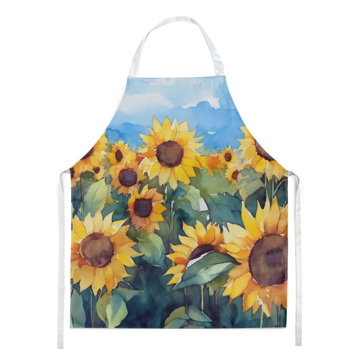 Picture of Carolines Treasures DAC1610APRON 30 x 27 in. Sunflowers in Watercolor Apron