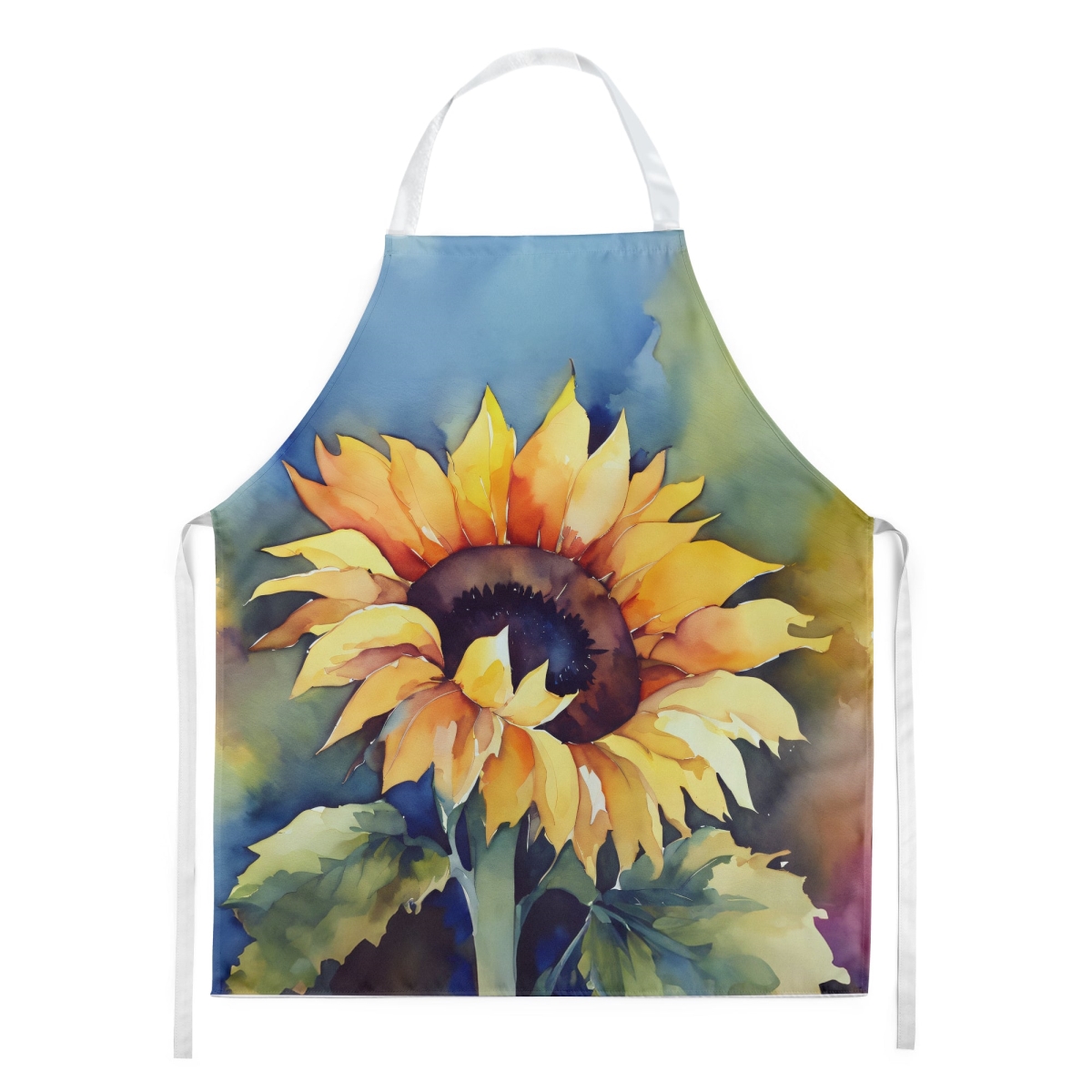 Picture of Carolines Treasures DAC1615APRON 30 x 27 in. Sunflowers in Watercolor Apron