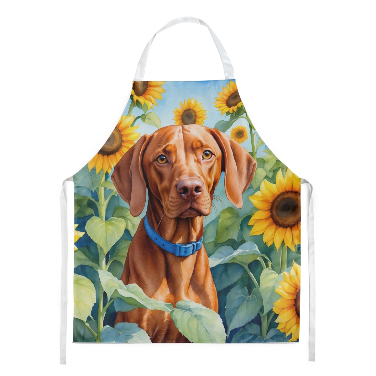 Picture of Carolines Treasures DAC6169APRON 30 x 27 in. Vizsla in Sunflowers Apron