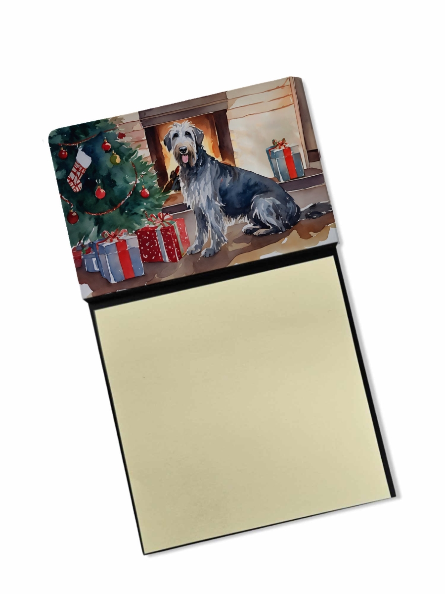 DAC2679SN 5.25 x 3.25 in. Irish Wolfhound Cozy Christmas Sticky Note Holder