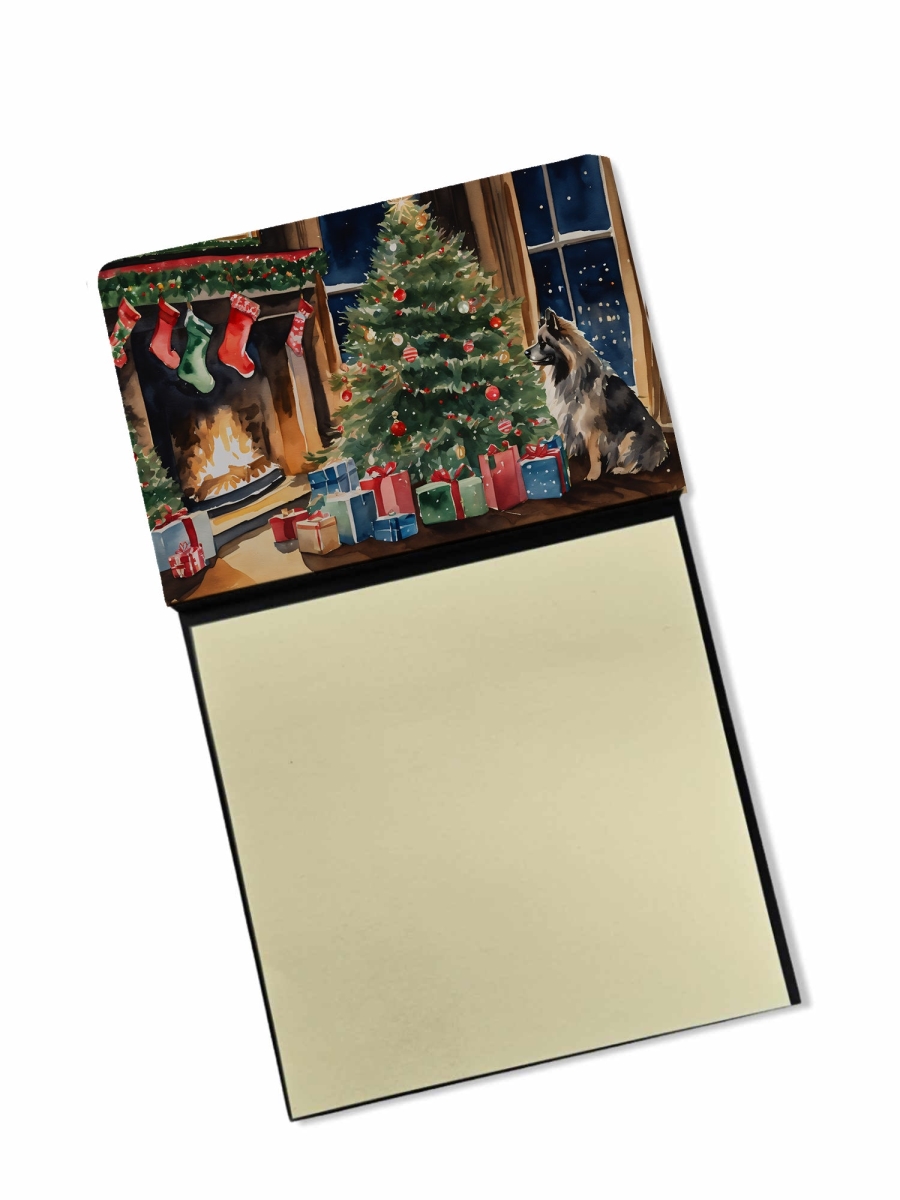DAC2689SN 5.25 x 3.25 in. Keeshond Cozy Christmas Sticky Note Holder