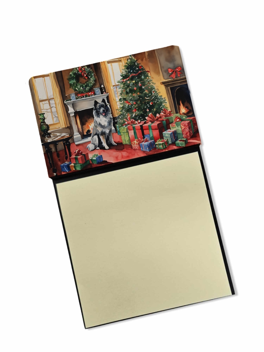DAC2690SN 5.25 x 3.25 in. Keeshond Cozy Christmas Sticky Note Holder