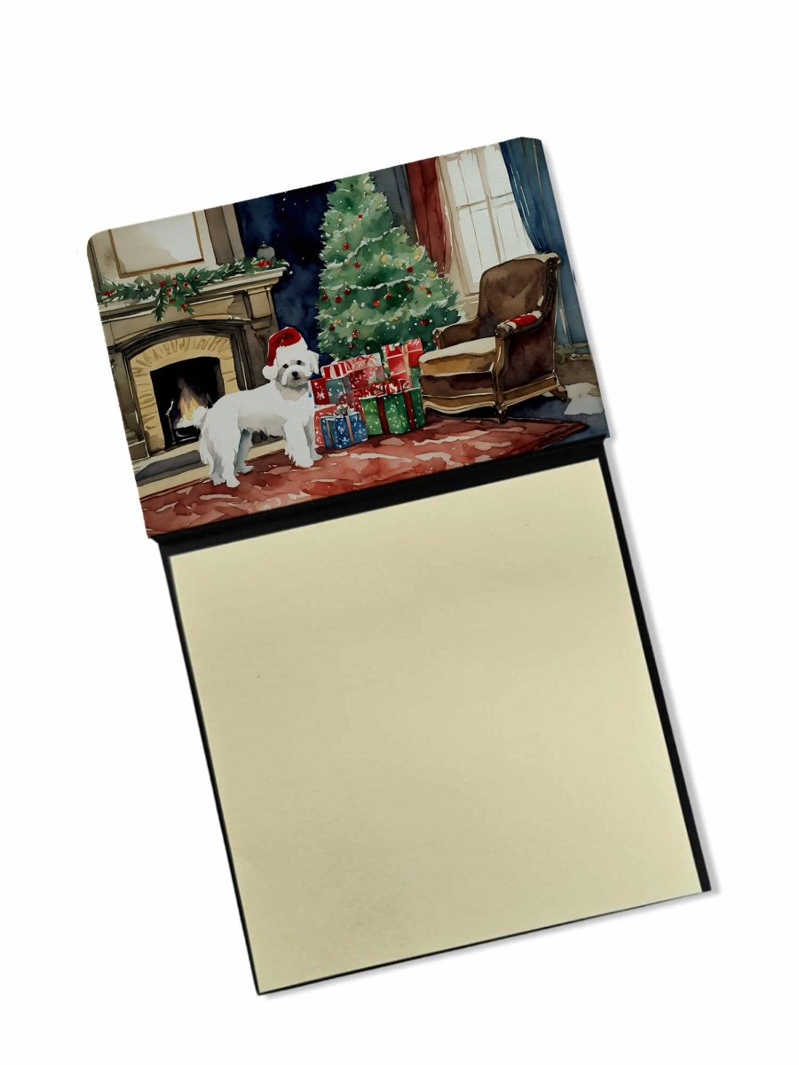 DAC2702SN 5.25 x 3.25 in. Maltese Cozy Christmas Sticky Note Holder