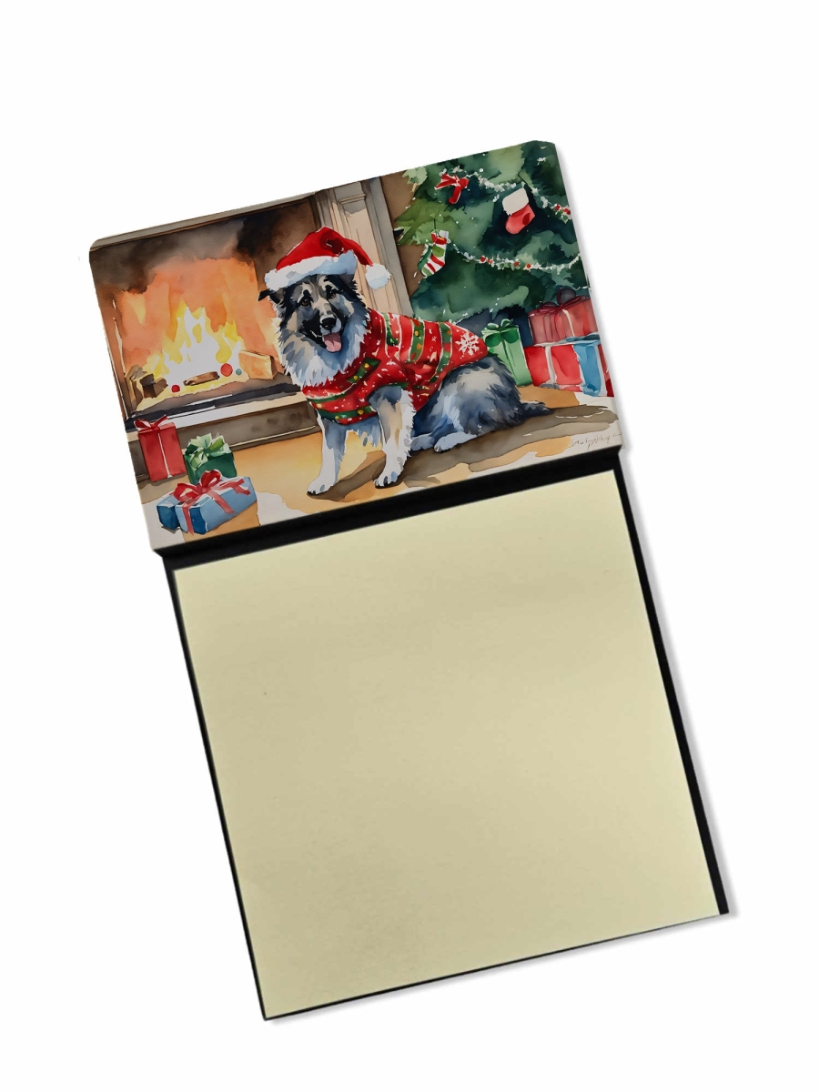 DAC2713SN 5.25 x 3.25 in. Norwegian Elkhound Cozy Christmas Sticky Note Holder