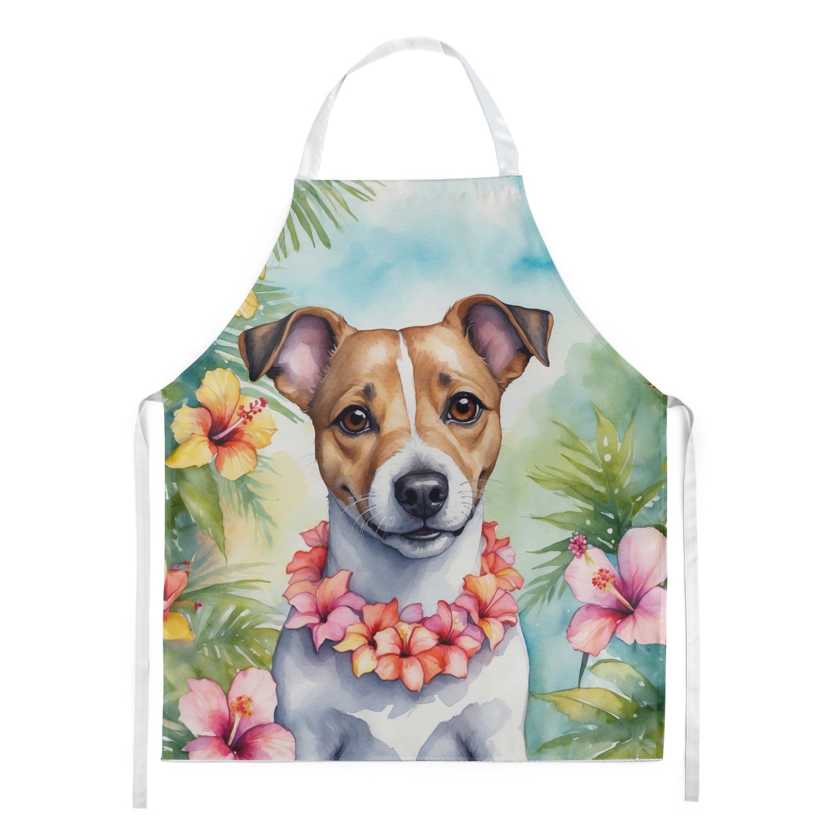 Picture of Carolines Treasures DAC6456APRON 30 x 27 in. Jack Russell Terrier Luau Apron
