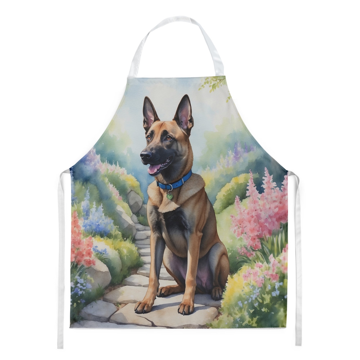 30 x 27 in. Belgian Malinois Spring Garden Apron
